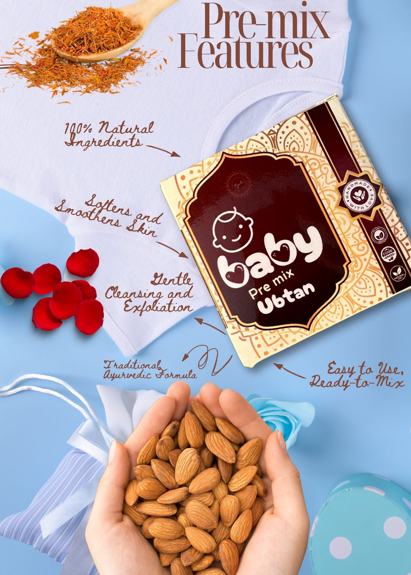 Baby Ubtan Pre mix Pack for baby care - AyutriBody pack