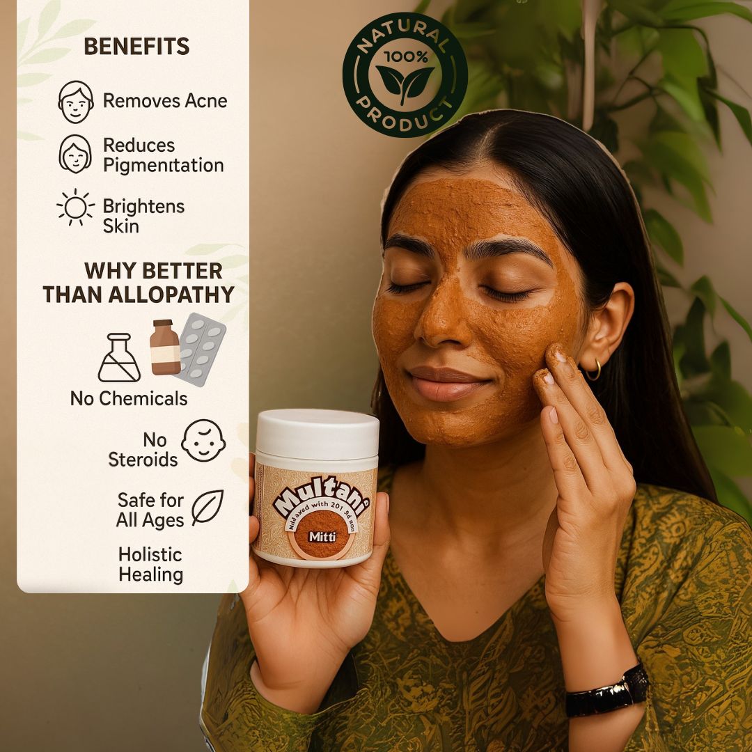 Multani mitti Infused with Herbs Face Pack - AyutriFace pack