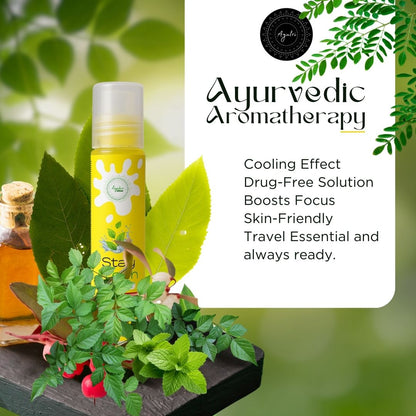 Stay fresh Aromatherapy Roll on for Migraine | Sinus | Cervical | Body - Ayutri