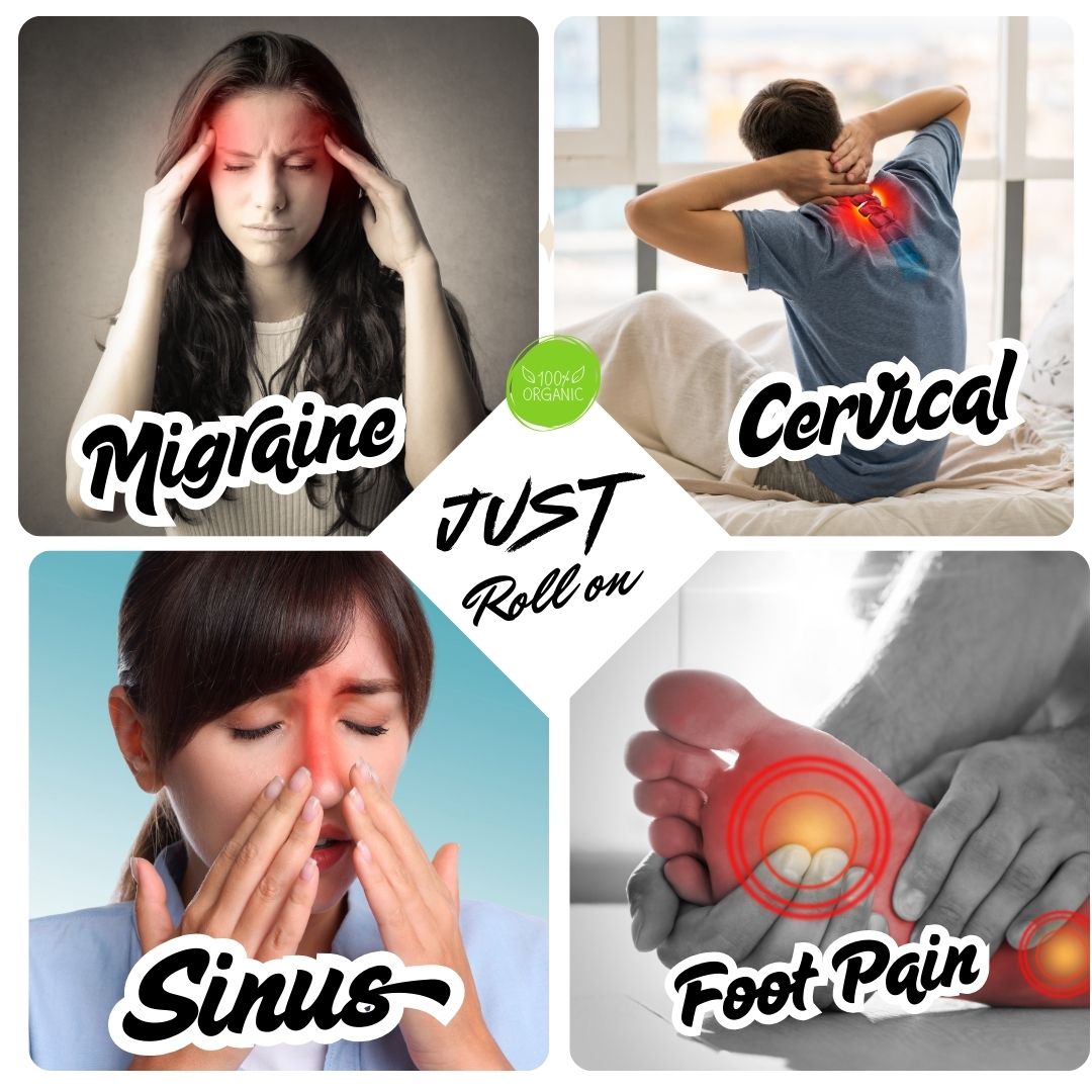 Stay fresh Aromatherapy Roll on for Migraine | Sinus | Cervical | Body - Ayutri